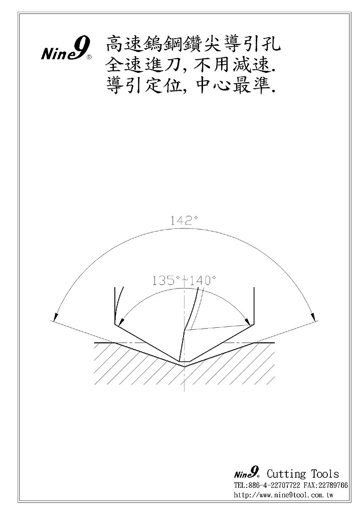 Nine9 99616--142度中心定位钻理論