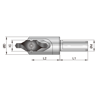 99616-IC 捨棄式中心鑽雙邊側固式刀柄 